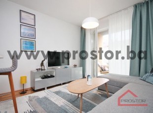 Furnished renovated studio apartment with balcony in the new building 