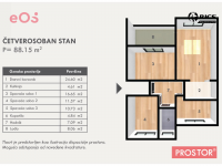 15 Tlocrt D,-Stan5,-88,15