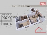 10 Tlocrt Stan 54,82m2 