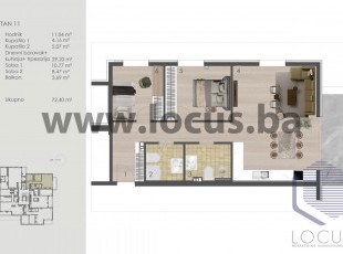 Two-sided two-room apartments with an area of ​​72 - 117 sqm in a quality smaller residential building under construction at an attractive location in ul. Himze Polovine