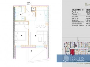 NOVOGRADNJA CENTAR! Dvosoban stan sa balkonom, zapadne orjentacije, otvorenog pogleda i odlične kvalitete gradnje. JEDINI DOSTUPAN!