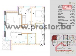 NEW DEVELOPMENT – ALTIUM, CITY CENTER. Two-bedroom apartments with a total area of 69sq.m and triple-aspect orientation, featuring an exceptionally functional layout, located in an attractive area in the immediate vicinity of Pionirska Dolina, with move-i
