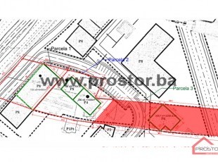 Građevinska parcela površine 2.508 m2 u blizini glavne gradske saobraćajnice Ilidža – Baščaršija, Min. BGP 3.267 m2 po RP. Stup - Ilidža, Sarajevo