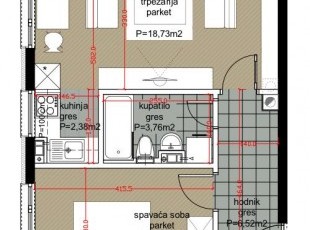 NOVOGRADNJA - Moja Malta! Svijetao dvosoban stan od 43,02m2, Dolac Malta - PRODANO!